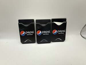 Set of 3 Pepsi Zero Sugar Adhesive V.I.P. Phone Card Holder Sleeves